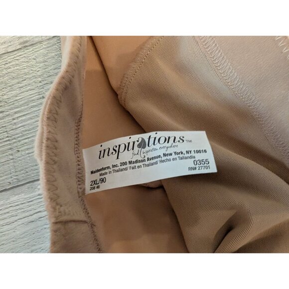 Inspirations Everyday Control High Shimmer Firm Shaping Shorts 2X Womens Beige - Picture 5 of 6